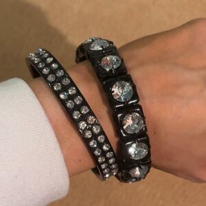 Black Sparkly Bracelet Bangles